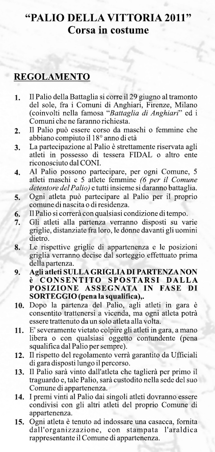 palio della vittoria 2011 corsa in costume anghiari parte2